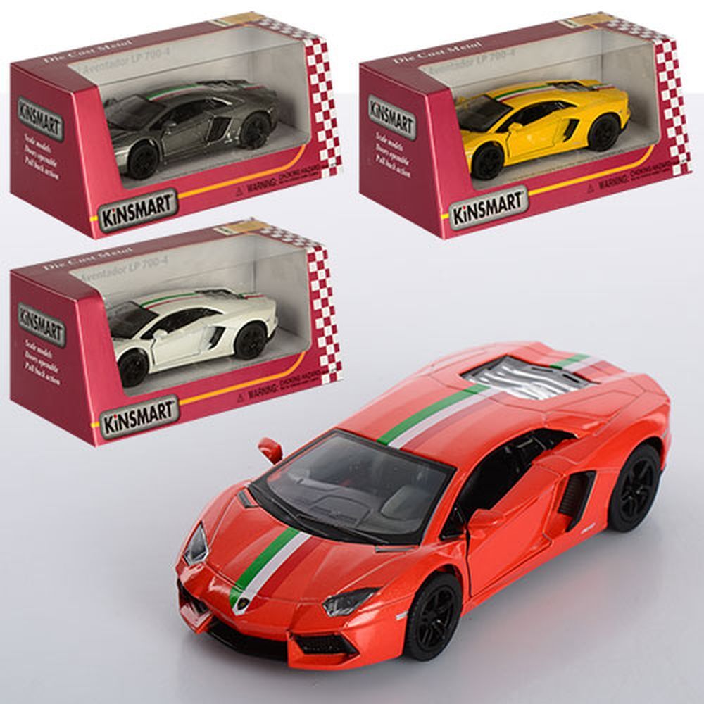 Модель легковая 5" KT5355FW LAMBORGHINI AVENTADOR LP -700-4 метал.инерц.откр.дв. 1:38 кор.ш.к./96/