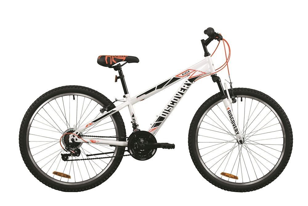 Велосипед ST 26" Discovery RIDER (OPS-DIS-26-309), AM Vbr рама-13" бело-красный с серым 2020