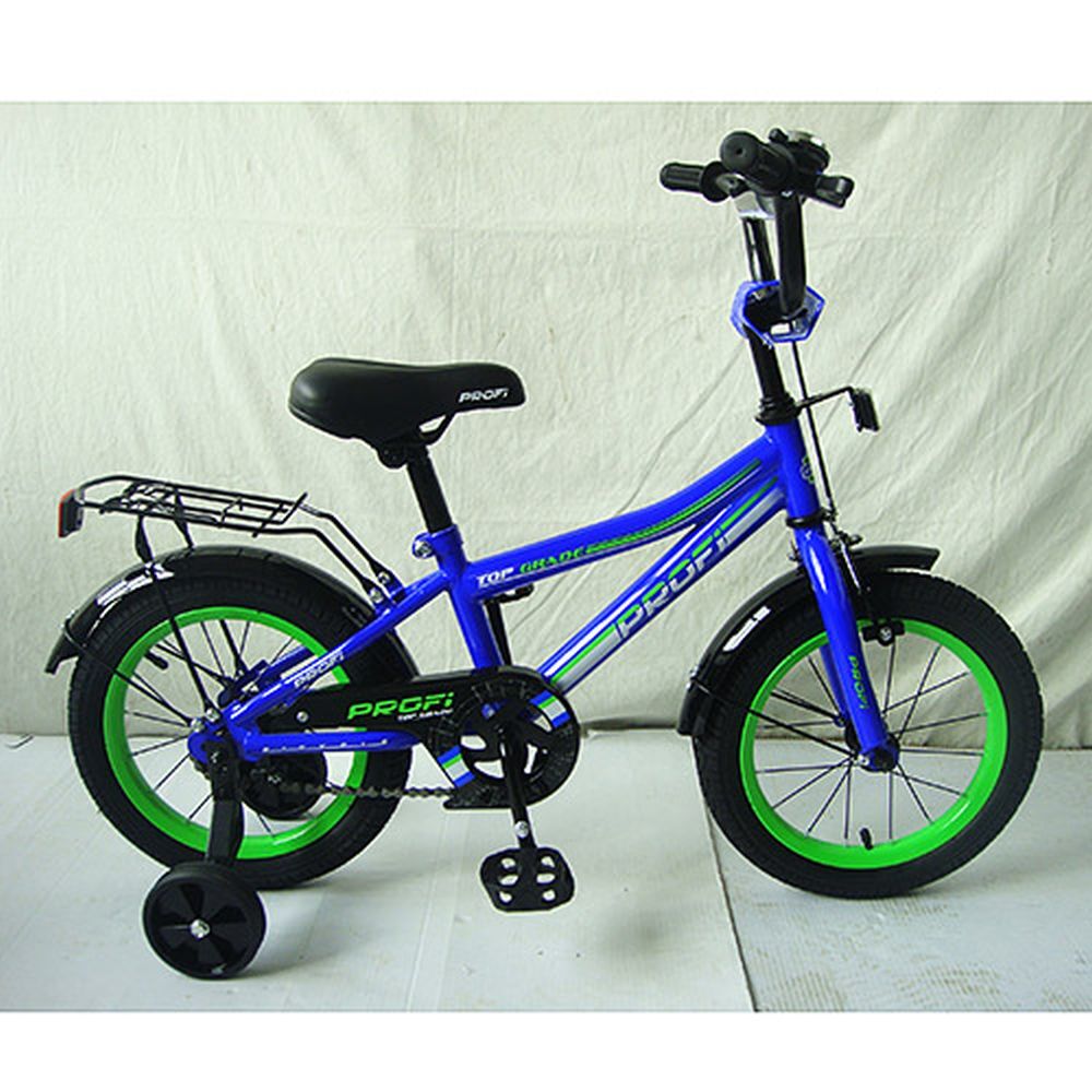 Велосипед детский PROF1 16д. L16103 (1шт) Top Grade, синий,звонок,доп.колеса