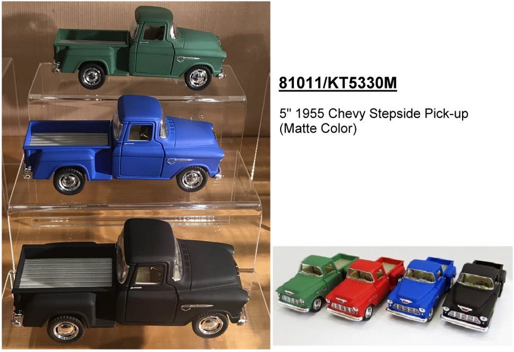 Модель джип 5" KT5330WM Chevy Stepside Pick-up Matte метал.инерц.откр.дв.4цв.кор./96/